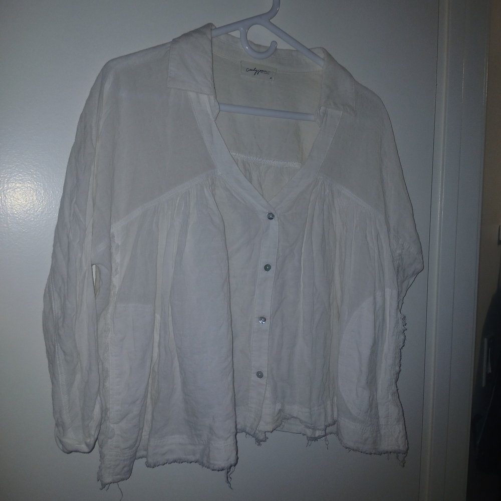 White Button-Up Blouse